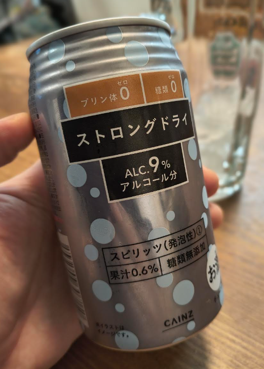 Strongdry can of chuhai from Cainz